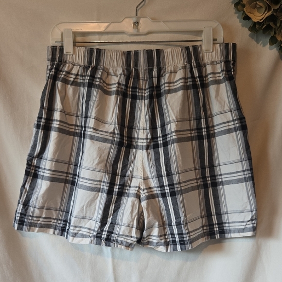 American Eagle Outfitters Black and White Plaid Boxer Shorts Size Large - Picture 5 of 5